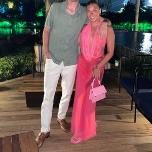 ZARA Hot Pink Halter Maxi Dress - Size 2